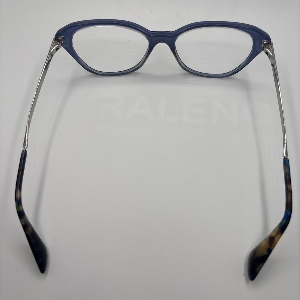 PRADA VPR 28S Womens Eyeglasses UFW-1O1 Blue/Silver Cat Eye Frame 52-16-140 #465 - Picture 4 of 8